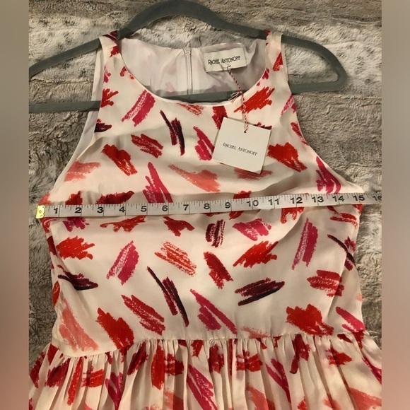 : : RACHEL ANTONOFF New w/ Tag Retro Style White & Scribble Sleeveless Dress : : - Picture 6 of 13